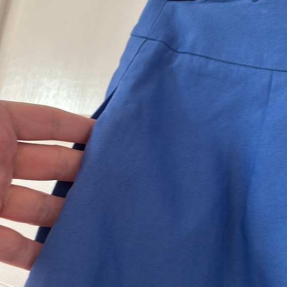J.MCLAUGHLIN Cameron Skirt Vista Blue Stretch Preppy A-Line Scallop Hem Size 0 - Picture 9 of 11
